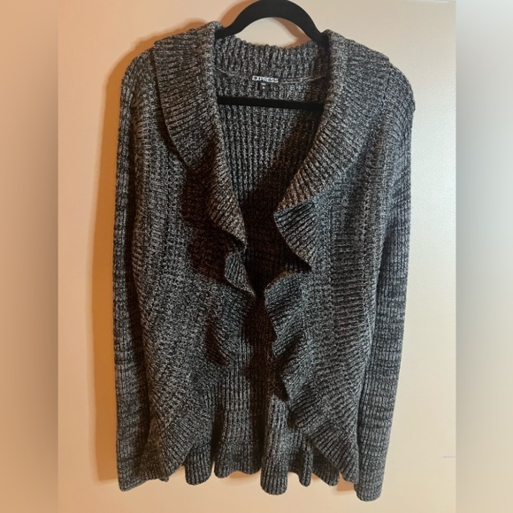 EXPRESS Cardigan Cozy Sweater Merino Wool Blend-Size L LIKE NEW